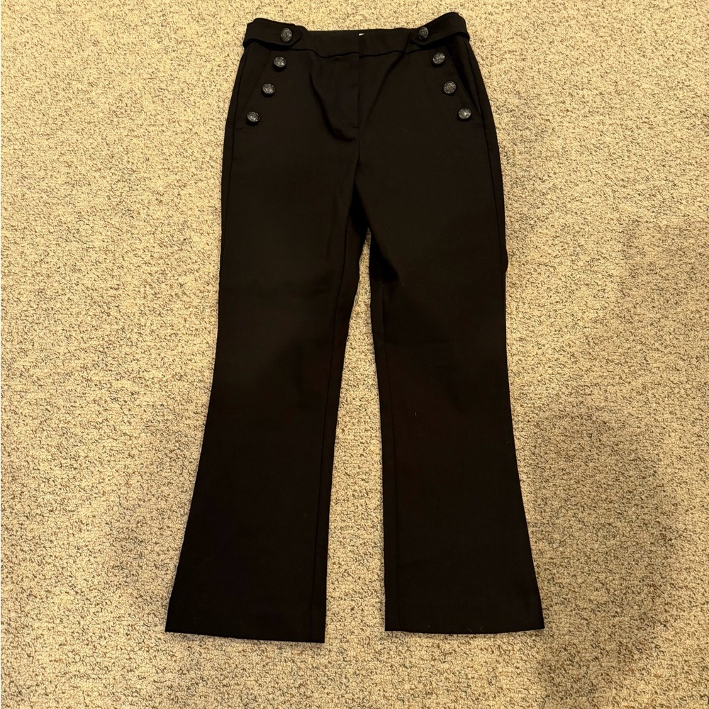 LOFT Black Slacks Button Details NWT Size 4